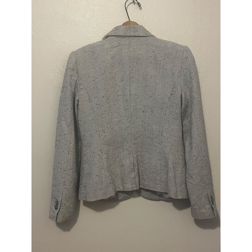 Women's Merona Gray Speckled Classy Preppy Work Career Jacket Blazer Size 8 - Picture 2 of 7